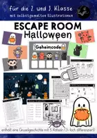 Vorschau - Spiele - Escape Room Halloween | Das Spukhaus Klasse 2 und 3 - Deckblatt