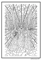Aperçu - Autre type de ressources - Coloriages de la Nativité chrétienne | Activité « Vitrail » - Page 3