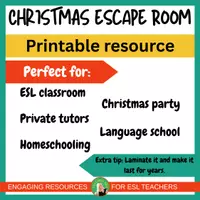 Vista previa - Unidades / Secuencias / Situaciones de Aprendizaje - Christmas Escape Room English EFL/ESL Stations PDF - página 3