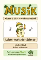 Vorschau - Arbeitsblätter - Leise rieselt der Schnee Lückentext dreifach differenziert - Deckblatt