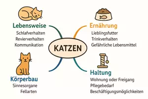 Vorschau - Arbeitsblätter - Lernposter + Arbeitsblätter zum Thema "Katzen" + Lösung & MP3 + Mindmap + Infografik - Seite 3