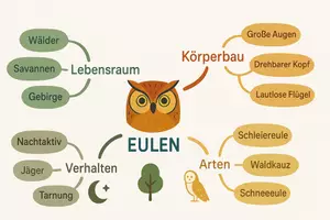 Vorschau - Arbeitsblätter - Lernposter + Arbeitsblätter zum Thema "Eulen" + Lösung & MP3 + Mindmap + Infografik - Seite 3