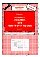 Vorschau - Arbeitsblätter - Rhetorische Figuren - Arbeitsblatt zu Stilmitteln - Deckblatt
