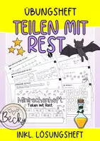 Vorschau - Arbeitsblätter - Teilen mit Rest - Übungsheft (inkl. Teiler und Vielfache) - Deckblatt