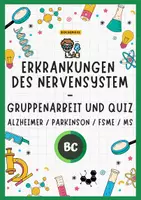 Vorschau - Stundenentwürfe - Erkrankungen des Nervensystems - Gruppenarbeit und Quiz (Alzheimer, Parkinson, FSME, Multiple Sklerose) - Deckblatt