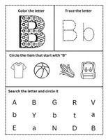 anteprima - Esercizi - Color, Trace & Circle Fun Pack | Alfabeto A–Z - Pagina 1
