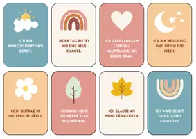 Vorschau - Mal- und Bastelvorlagen - Affirmationen für Schüler*innen und Lehrer*innen - Seite 2