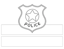 Vorschau - Arbeitsblätter - Polizeipapierkrone - Papierbasteln - Aktivität Ausmalen und Ausschneiden - Seite 1