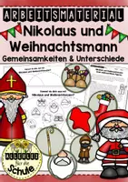 Vorschau - Arbeitsblätter - Nikolaus und Weihnachtsmann: Gemeinsamkeiten und Unterschiede - Deckblatt