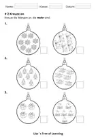 Vorschau - Arbeitsblätter - Mengenerfassung – Mehr oder weniger (Weihnachten | Vorschule / 1. Klasse) - Seite 2