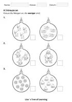 Vorschau - Arbeitsblätter - Mengenerfassung – Mehr oder weniger (Weihnachten | Vorschule / 1. Klasse) - Seite 3