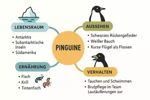 Vorschau - Arbeitsblätter - Arbeitsblätter zum Thema "Pinguine" + Lösung & MP3 + Mindmap + Infografik - Seite 2