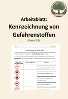 Vorschau - Arbeitsblätter - Arbeitsblatt: Kennzeichnung von Gefahrenstoffen - Deckblatt