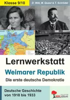 Vorschau - Arbeitsblätter - Lernwerkstatt Weimarer Republik | Erste Demokratie, Inflation, Schwarzer Freitag, Nationalsozialismus, Scheitern | Geschichte Sekundarstufe I Klasse 9-10 Lösungen - Deckblatt