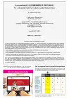 Vorschau - Arbeitsblätter - Lernwerkstatt Weimarer Republik | Erste Demokratie, Inflation, Schwarzer Freitag, Nationalsozialismus, Scheitern | Geschichte Sekundarstufe I Klasse 9-10 Lösungen - Seite 1