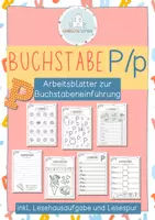Vorschau - Arbeitsblätter - Buchstabeneinführung P - Lerntheke - Arbeitsblätter - Deckblatt