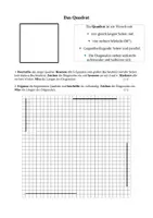 Vorschau - Arbeitsblätter - Quadrat und Rechteck - Deckblatt