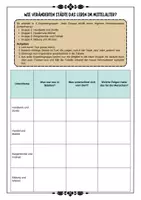 Vorschau - Arbeitsblätter - Mittelalter - Stadt und Land - Handel ; Zünfte ; Handwerk ; Rechte ; Bildung ; Gruppenarbeit Tabelle und Sachtext mit Lösung (Klasse 7 8 9) - Seite 3