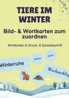 Vorschau - Bildkarten - Tiere im Winter - Wort- & Bildkarten - Deckblatt