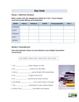Vorschau - Arbeitsblätter - Verben - alles rund ums Thema üben - Seite 1