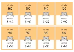 Vorschau - Spiele - Lesespiel / Rechenspiel - Einmaleins mit Zehnerzahlen - Seite 3