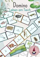 Vorschau - Spiele - Domino Spiel: Leben am Teich/ Lebensraum Teich - Deckblatt