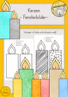Vorschau - Mal- und Bastelvorlagen - Fensterdeko Fensterbilder Weihnachten Winter Öltrick Materialpaket - Seite 1