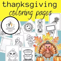 Aperçu - Matériel pour travaux manuels / dessin - Thanksgiving Coloring Pages, writing papers - Page de couverture