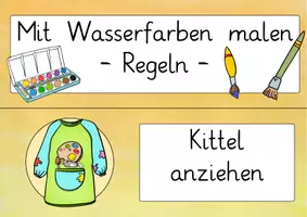 Vorschau - Präsentationen/Tafelbilder - Wasserfarben / Malen: Regeln & Tafelmaterial (Classroom Management) - Kunst - Kl. 1/2 - Seite 2