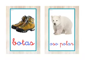Vista previa - Tarjetas / Manipulativos - Vocabulario letra minúscula ligada (invierno) - página 3