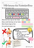Vorschau - Arbeitsblätter - 10-Finger TASTSCHREIBEN - Informatik / WiK - 13 ABs zur Einführung aller Buchstaben - Seite 1