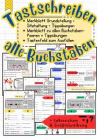 Vorschau - Arbeitsblätter - 10-Finger TASTSCHREIBEN - Informatik / WiK - 13 ABs zur Einführung aller Buchstaben - Deckblatt