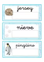 Vista previa - Tarjetas / Manipulativos - Lecto-escritura minúscula ligada (invierno) - página 3