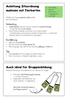 Vorschau - Bildkarten - Sitzordnung - Sitzplatz - Gruppenbildung mit Tierkarten - 32 Motive - Seite 1