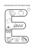 anteprima - Esercizi - Alla scoperta delle vocali A E I O U - Pagina 1