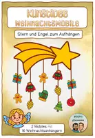Vorschau - Mal- und Bastelvorlagen - Basteln zu Weihnachten: Mobile mit Stern und Engel - Deckblatt