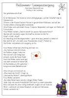 Vorschau - Arbeitsblätter - Halloween Lesespaziergang Klasse 2, Klasse 3, DaZ Lesespiel - Seite 2