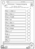 Vorschau - Arbeitsblätter - Halloween Lesespaziergang Klasse 2, Klasse 3, DaZ Lesespiel - Seite 3