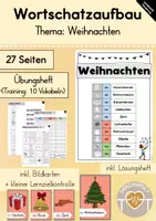 Vorschau - Arbeitsblätter - Wortschatzheft: Weihnachten - Deckblatt
