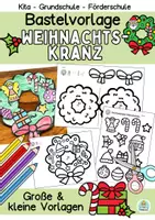Vorschau - Stundenentwürfe - Weihnachten basteln im Kunstunterricht – Weihnachtskranz - Deckblatt