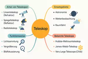Vorschau - Arbeitsblätter - Arbeitsblatt "Teleskop" + Onlineübung & MP3 + Mindmap + Infografik - Seite 3