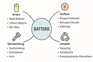 Vorschau - Arbeitsblätter - Arbeitsblatt zum Thema "Batterie" + Onlineübung & MP3 + Mindmap + Infografik - Seite 2