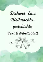 Vorschau - Arbeitsblätter - Charles Dickens` Weihnachtsgeschichte: Text & Arbeitsblatt - Deckblatt