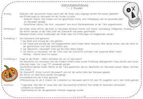 Vorschau - Arbeitsblätter - Halloween - Kürbis Karte mit Lückentext - Klasse 2 - 3 - Seite 2