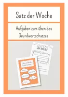 Vorschau - Arbeitsblätter - Grundwortschatz - Satz der Woche - Seite 1