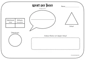 Vorschau - Arbeitsblätter - Wort des Tages - Seite 3