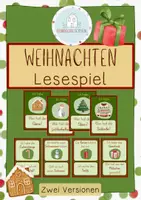 Vorschau - Spiele - Lesespiel Weihnachten - Ich habe - Wer hat? - 2 Versionen - Deckblatt