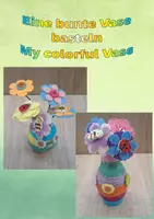 Vorschau - Mal- und Bastelvorlagen - Bunte Vase basteln / My colorful vase - Deckblatt