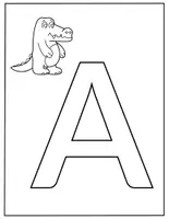anteprima - Esercizi - ABC Coloring Book | Lettere Grandi A–Z - Pagina 1