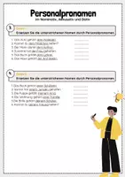 Vorschau - Arbeitsblätter - Arbeitsblätter: Personalpronomen im Dativ (Nomen ersetzen) - Seite 2